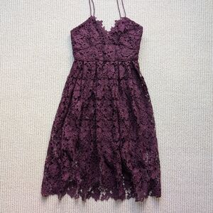 Deep Purple Lace Dress